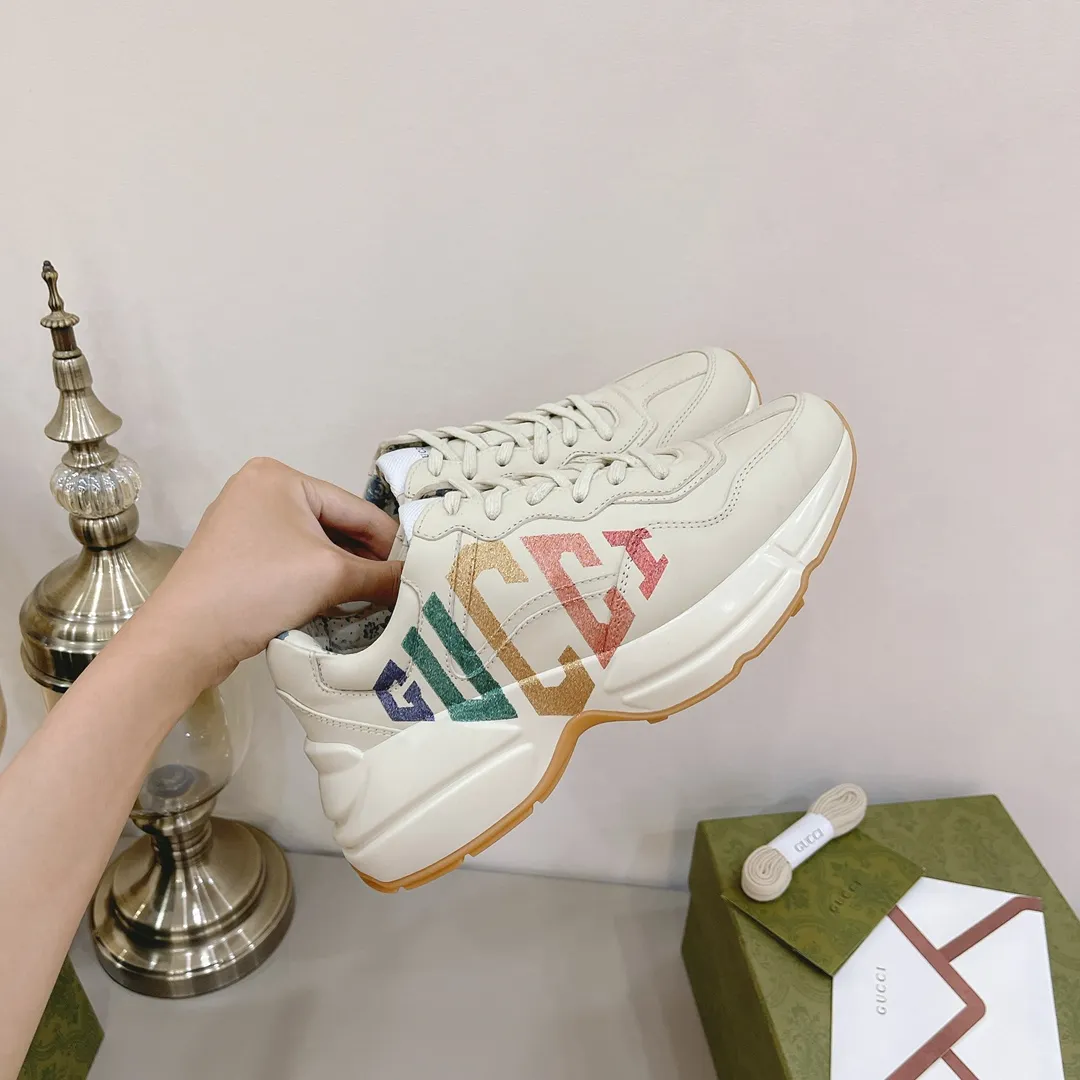 P700👟👟 The top version of GUCCI dad shoes, the latest upgraded version❗❗ The fabric is 100% consistent with the store. The whole series uses four leather styles. Each pattern, color and fabric are one-to-one consistent with the store. Women's size 35 36 37 38 39 40 Men's size 39 40 41 42 43 44 (women's size 34, men's size 45 can be customized)